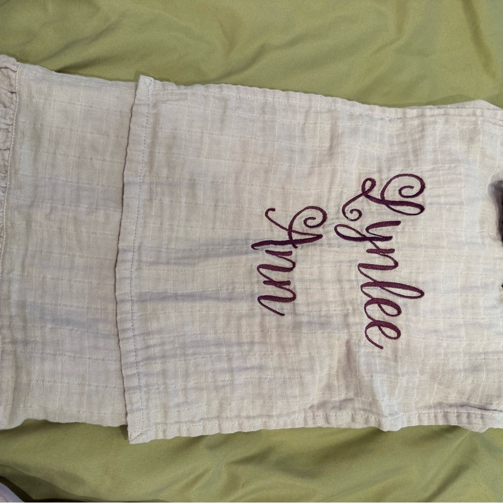 Personalized Cream Baby Blanket